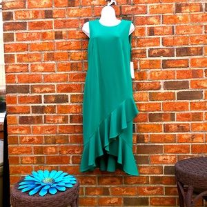 Calvin Klein green tea length dress